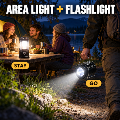 🔋 Solar USB LED Camping Lantern✨ Rechargeable & Waterproof