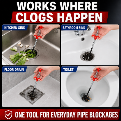 🚿Professional Drain Clog Remover Tool – A Must-Have For Every Home