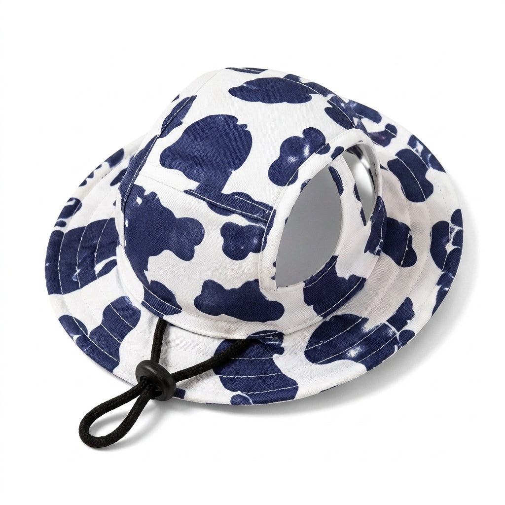 Adjustable Dog Hat Cute Print Cap for Puppies and Small Breeds