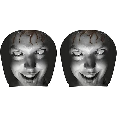 “Scary Face” Headrest Cover, Spooky-Style Stretchable Headrest Protector