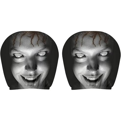 “Scary Face” Headrest Cover, Spooky-Style Stretchable Headrest Protector