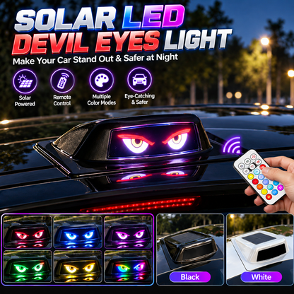 Solar LED Roof Warning Light for Cars with Remote Control
