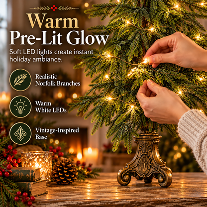 🎄Vintage Lighted Norfolk Pine Trees