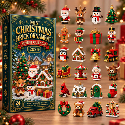24-Day Christmas Brick Ornament Advent Calendar | 24 Buildable Holiday Designs 🎄🧱