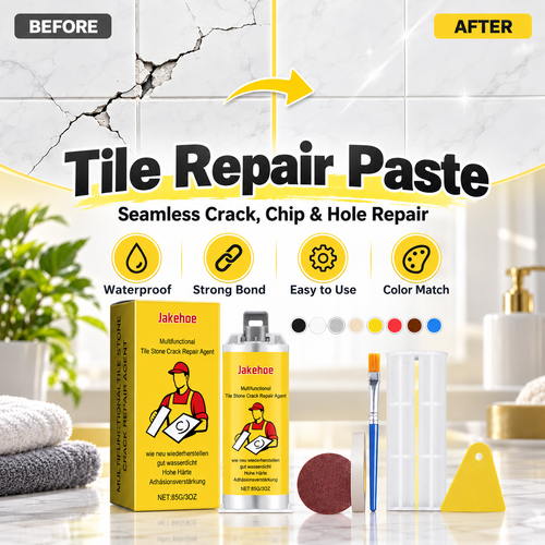 🔧Quick-Drying Tile Repair Glue - Complete Tool Kit for DIY – Fix Cracks Permanently in Minutes!✨