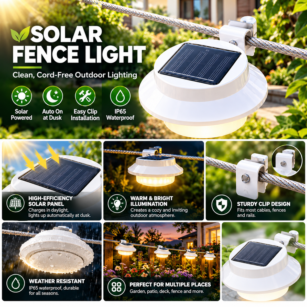 Light Up Gutters, Fences & Garden Walls — Solar-Powered Outdoor LEDs With No Mains Wiring Needed 🏡✨