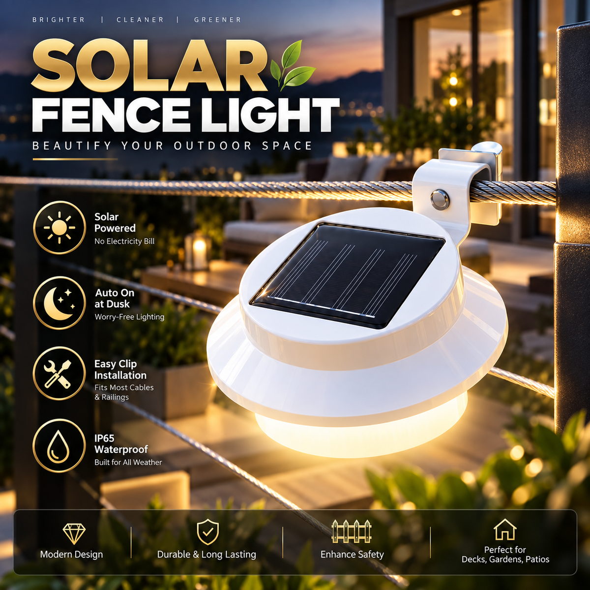 Light Up Gutters, Fences & Garden Walls — Solar-Powered Outdoor LEDs With No Mains Wiring Needed 🏡✨
