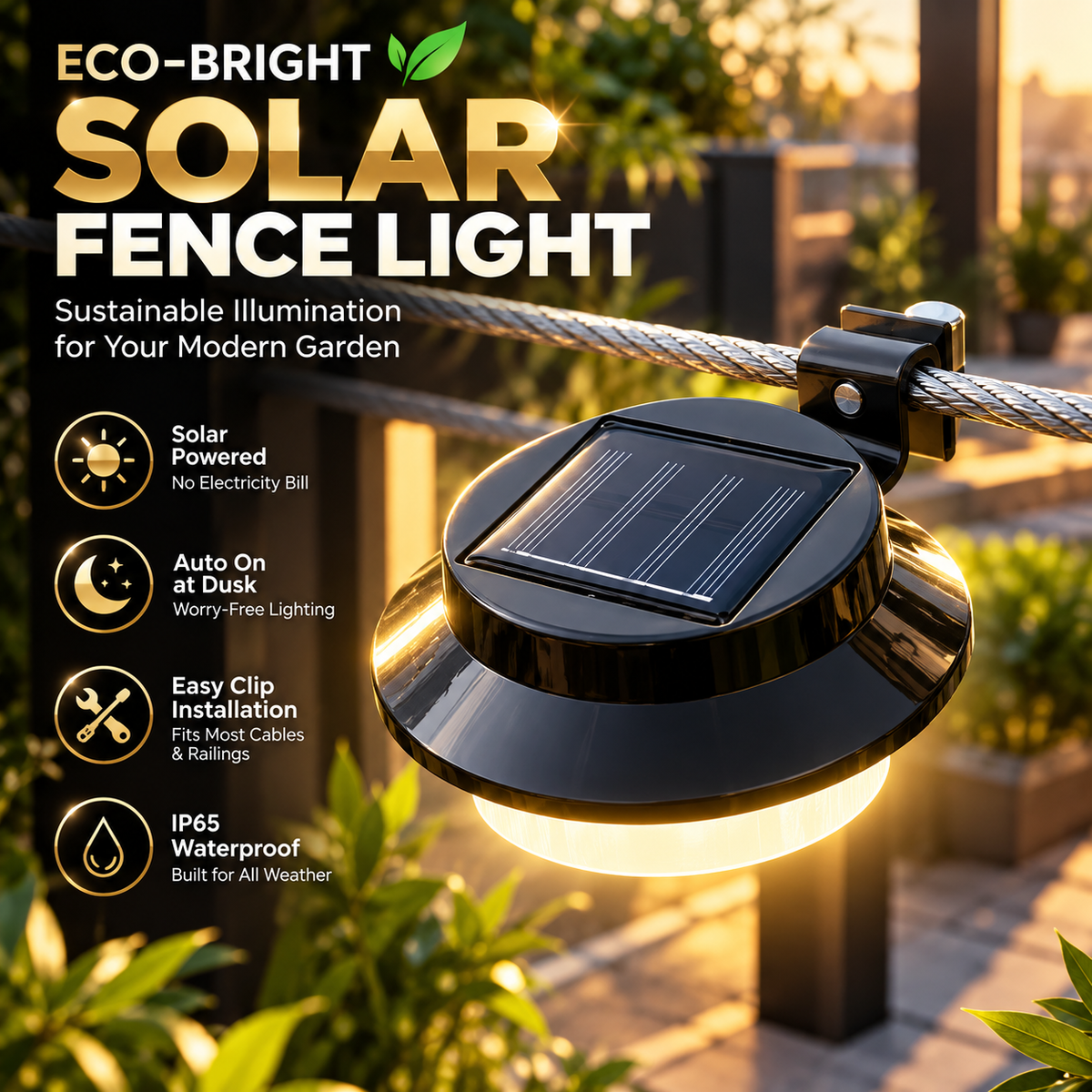 Light Up Gutters, Fences & Garden Walls — Solar-Powered Outdoor LEDs With No Mains Wiring Needed 🏡✨