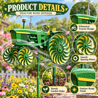 🚜Earl's Handmade Tractor Wind Spinner