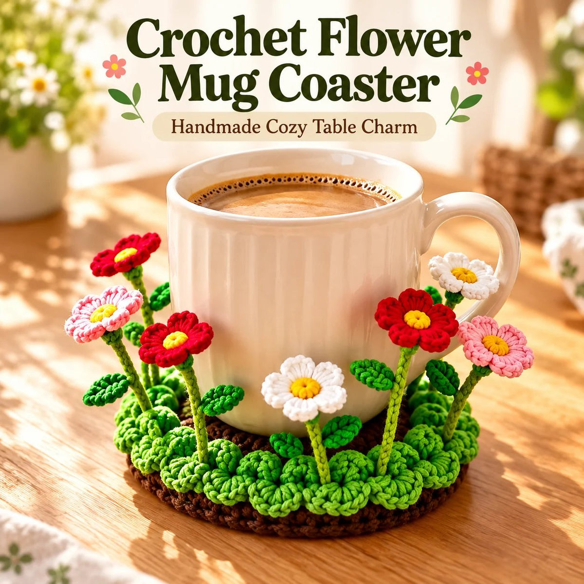 Hand-Crocheted Floral Coasters | Timeless Table Art 🌸