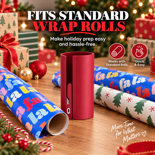 🎁 One-Slide Gift Wrap Cutter – Clean, Straight Wrapping Paper Cuts Without Scissors