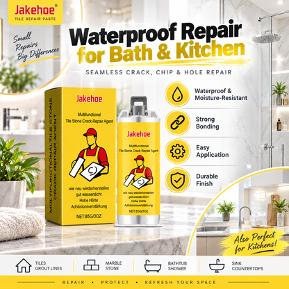 🔧Quick-Drying Tile Repair Glue - Complete Tool Kit for DIY – Fix Cracks Permanently in Minutes!✨