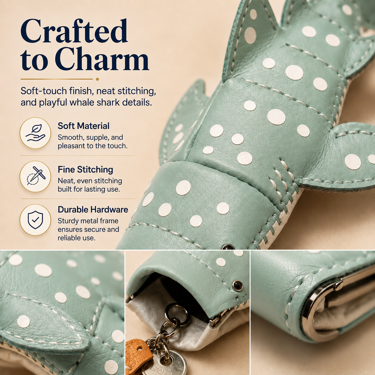 WHALE SHARK KEY POUCH / CARD HOLDER