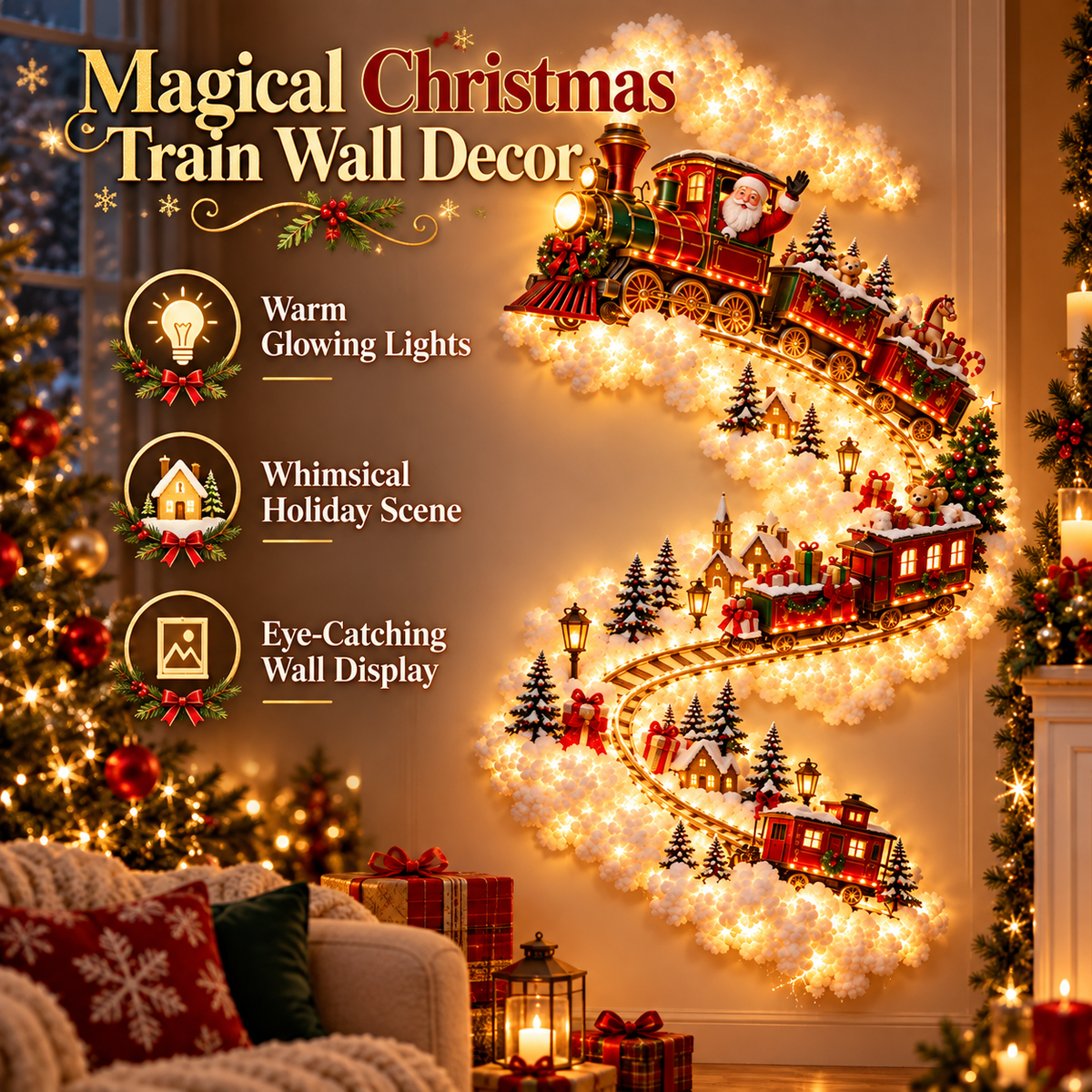 ✨ Christmas Magic Trail Wall Light - A Little Christmas Magic, Right on Your Wall
