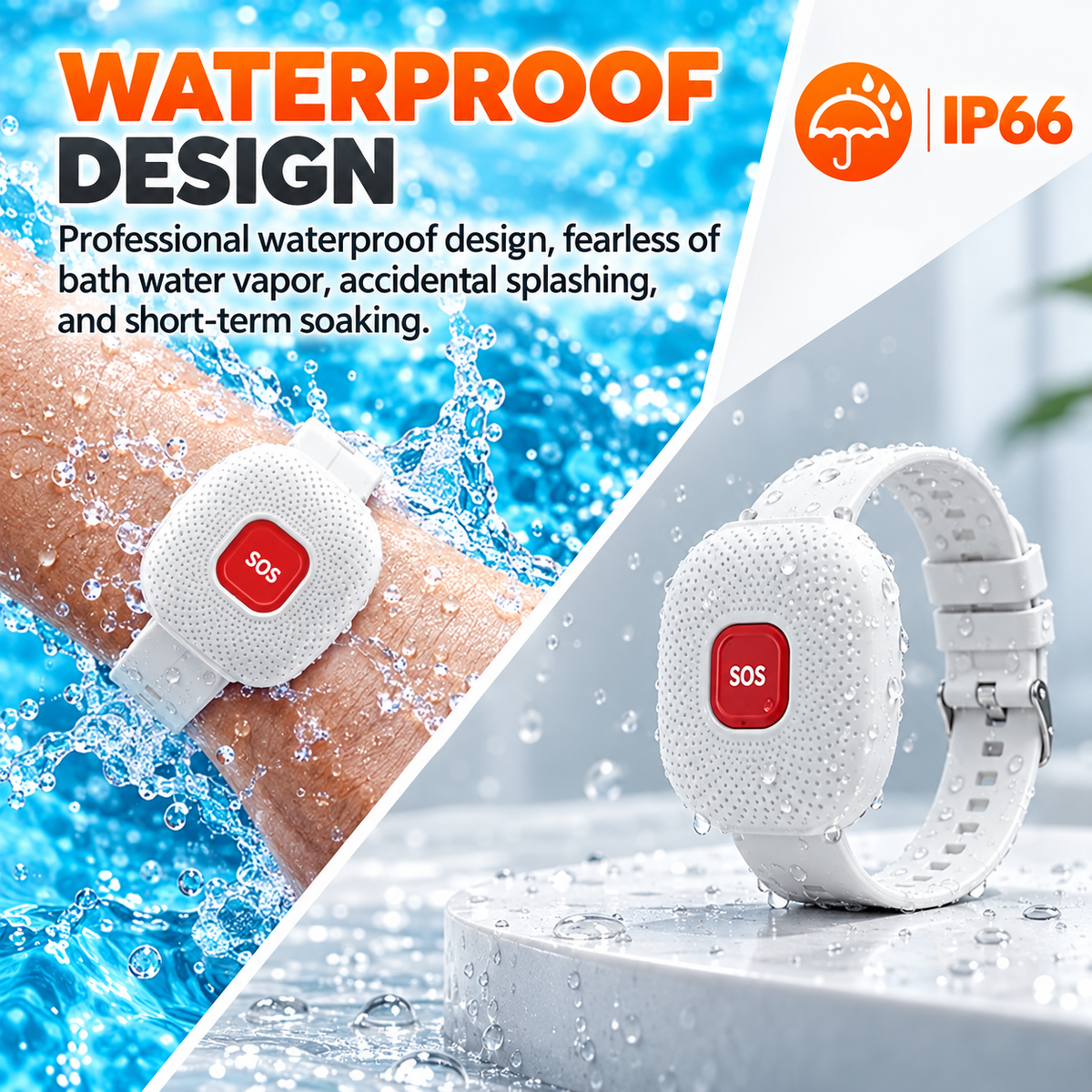 WiFi Elderly Caregiver Call Button – App Alert & Wireless Pager for Seniors