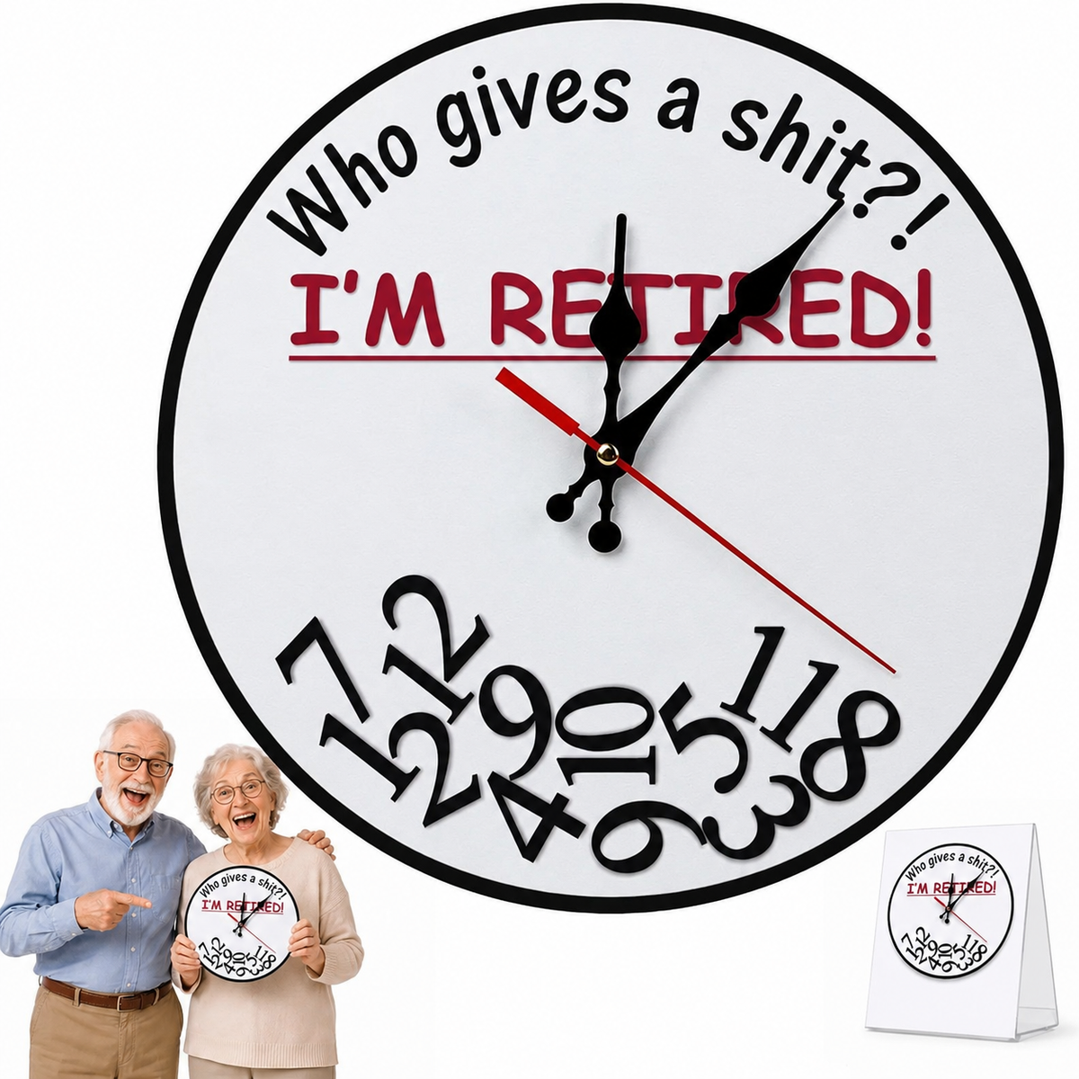 🔥Hot Sale 🔥Retirement Humorous Quote Wall Clock