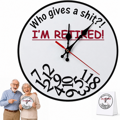 🔥Hot Sale 🔥Retirement Humorous Quote Wall Clock