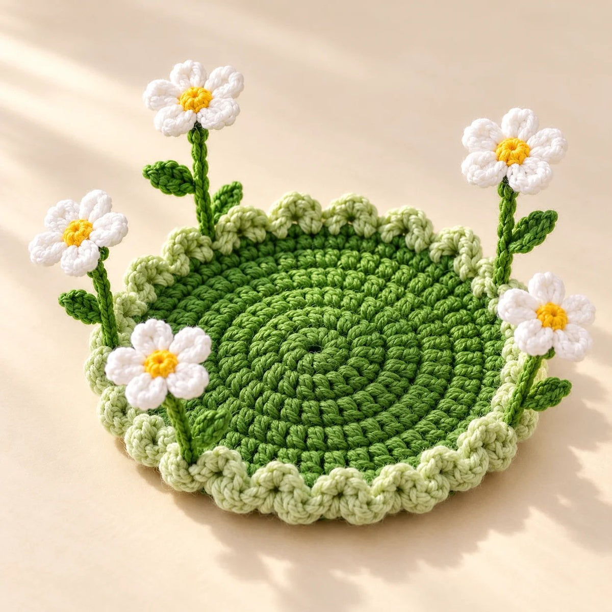 Hand-Crocheted Floral Coasters | Timeless Table Art 🌸