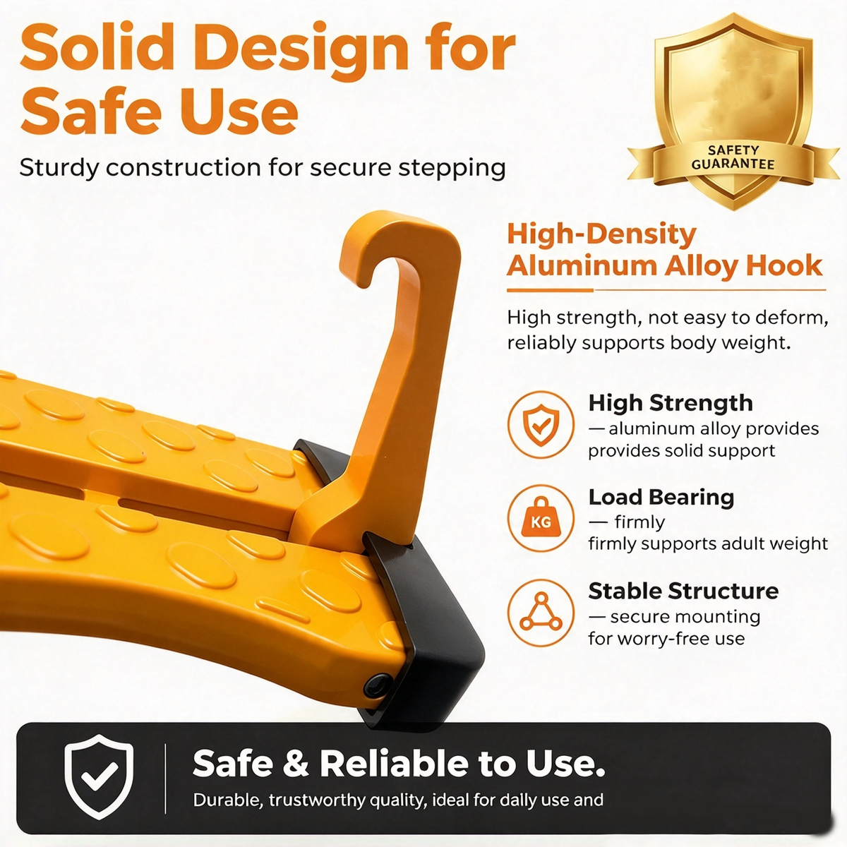 ⭐Universal Car Roof Rack Step🚗Foldable Roof Rack Door Lock, Easy to Get in and Out of Car
