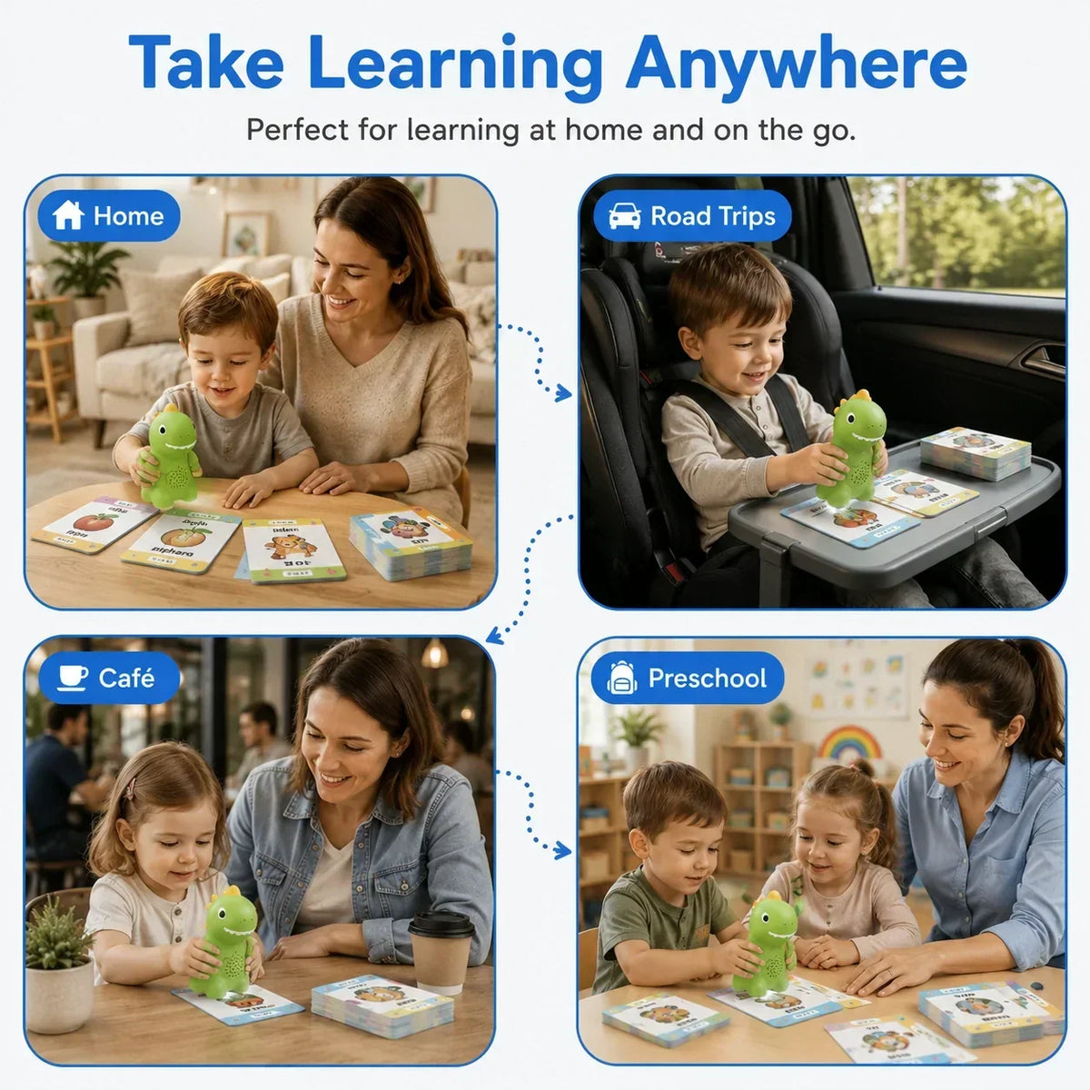 🦖Talking Dinosaur Flash Cards | Screen-Free Word Learning for Toddlers