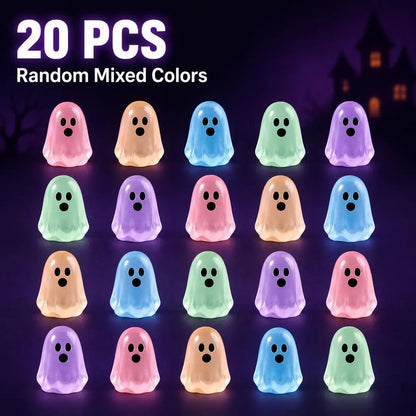 👻Mini Glow Ghost Decorations – Cute by Day, Spooky & Glowing After Dark