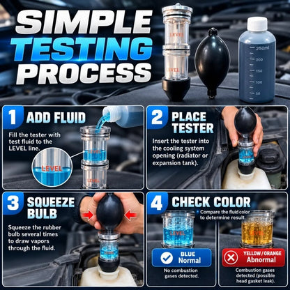 🚗 Combustion Leak Tester — Quickly Detect Exhaust Gas Leaks in Your Cooling System!