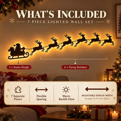🎄 LED Reindeer Wall Decorations - ✨Festive Christmas Lighting