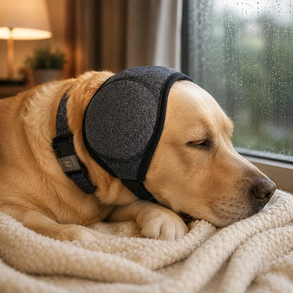 Noise Cancelling Dog Ear Wrap – Calming Ear Cover for Fireworks & Thunderstorms