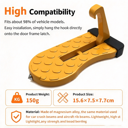 ⭐Universal Car Roof Rack Step🚗Foldable Roof Rack Door Lock, Easy to Get in and Out of Car