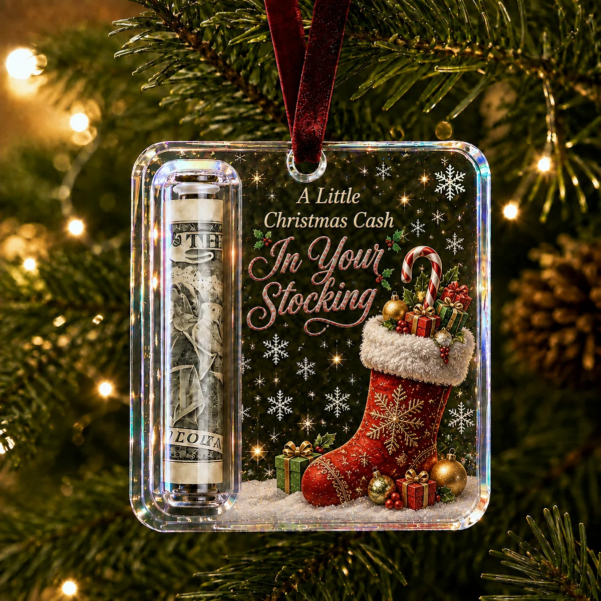 🔥LAST DAY 50% OFF - 🎄Christmas Cash Holder Ornament – Make Cash Feel Like a Real Christmas Gift💵