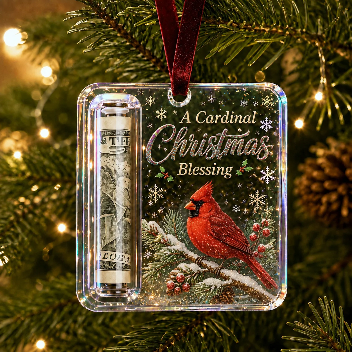 🔥LAST DAY 50% OFF - 🎄Christmas Cash Holder Ornament – Make Cash Feel Like a Real Christmas Gift💵