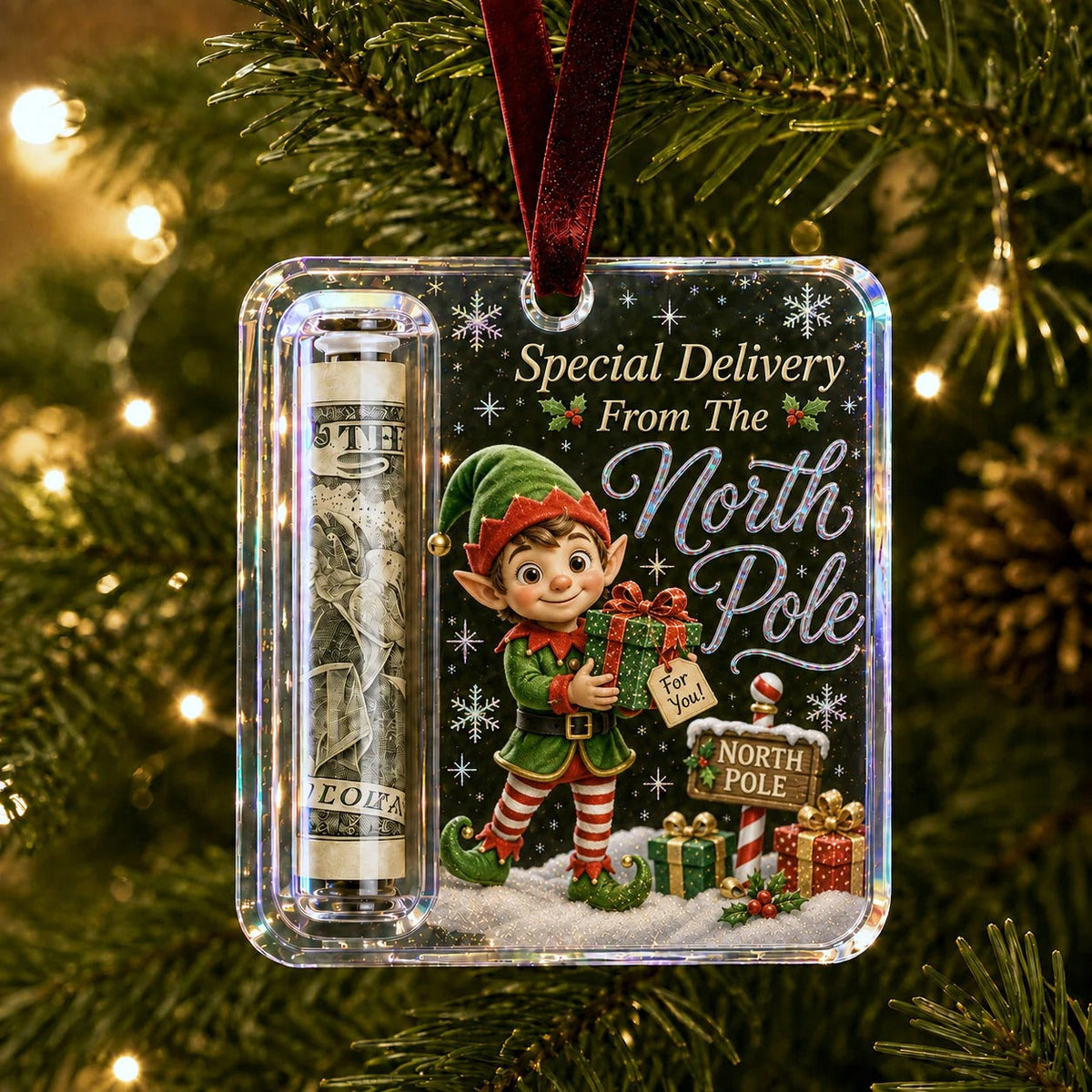 🔥LAST DAY 50% OFF - 🎄Christmas Cash Holder Ornament – Make Cash Feel Like a Real Christmas Gift💵