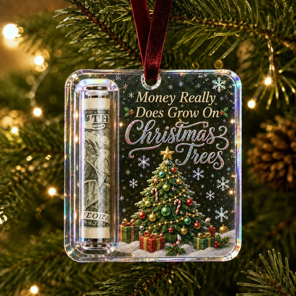 🔥LAST DAY 50% OFF - 🎄Christmas Cash Holder Ornament – Make Cash Feel Like a Real Christmas Gift💵