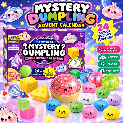 Mystery Dumpling Squishy Advent Calendar, 24 Day Christmas Countdown, Cute Squishy Toys Kids Gift