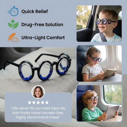 Anti-Motion Sickness Glasses – Ultra-Light Relief for Travel Nausea