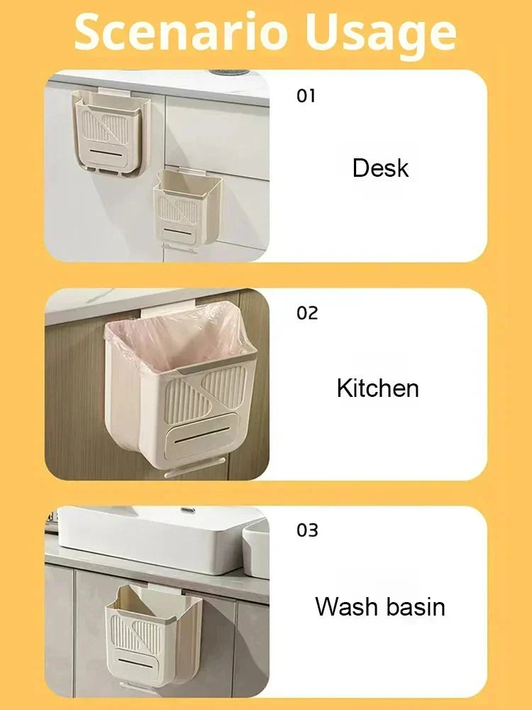 🔥While Supplies Last 50% OFF!🎉 Folding Hanging Kitchen Waste Trash Can