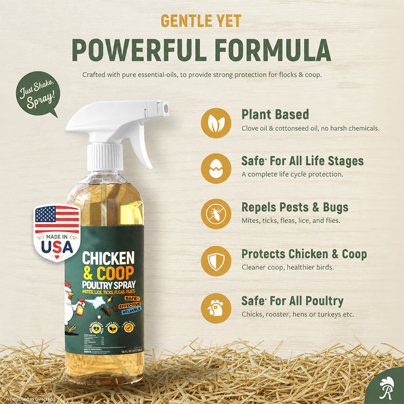 🐔Poultry & Chicken Coop Mite and Lice Spray❄️