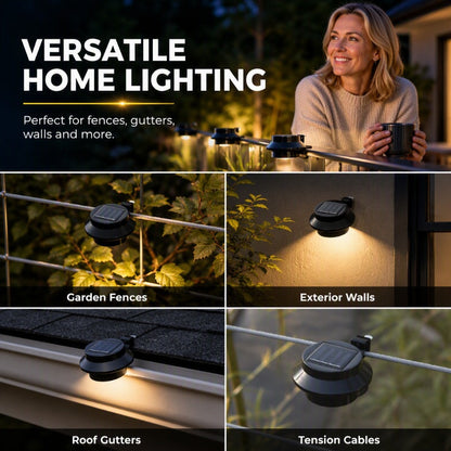 Light Up Gutters, Fences & Garden Walls — Solar-Powered Outdoor LEDs With No Mains Wiring Needed 🏡✨
