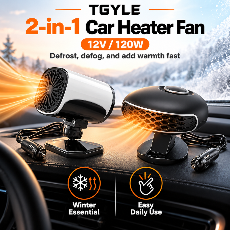 🔥Limited Time 50%OFF ⚡Portable Car Heater Defroster with 360-Degree Rotating Base