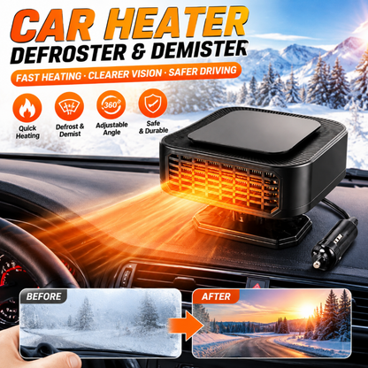 🔥Limited Time 50%OFF ⚡Portable Car Heater Defroster with 360-Degree Rotating Base
