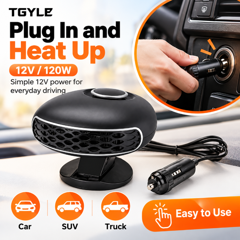 🔥Limited Time 50%OFF ⚡Portable Car Heater Defroster with 360-Degree Rotating Base