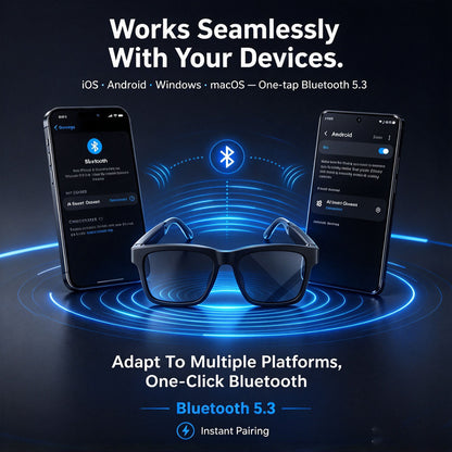 👓 AI Smart Translation Glasses – Real-Time Language Translation & Open-Ear Audio